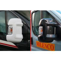 Milenco mirror protective cap for Fiat Ducato, Peugeot Boxer and Citroen Relay 2 pieces Black