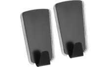 Deux coques de smartphone noires côte à côte