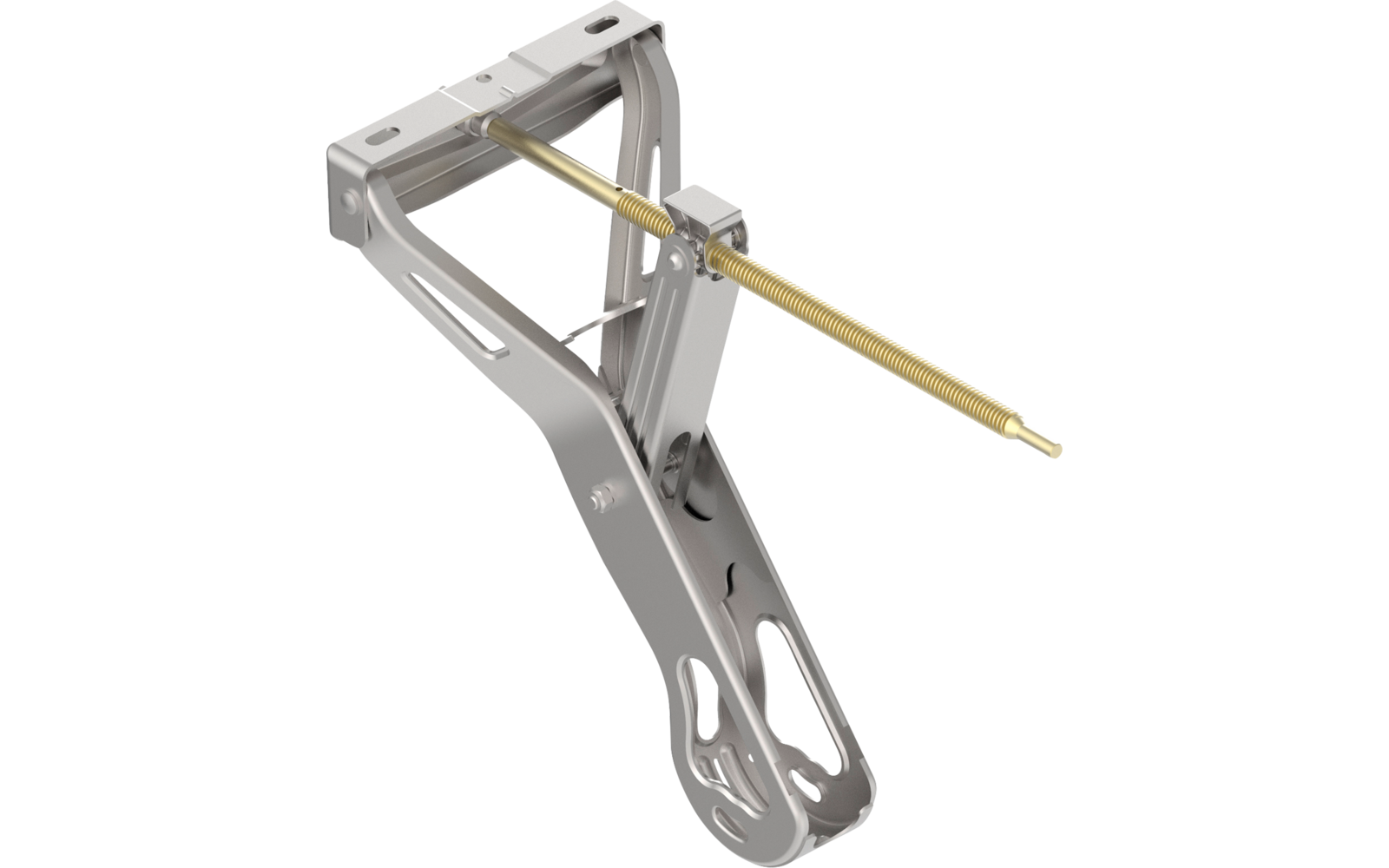 Structure métallique avec levier étendu et tige jaune