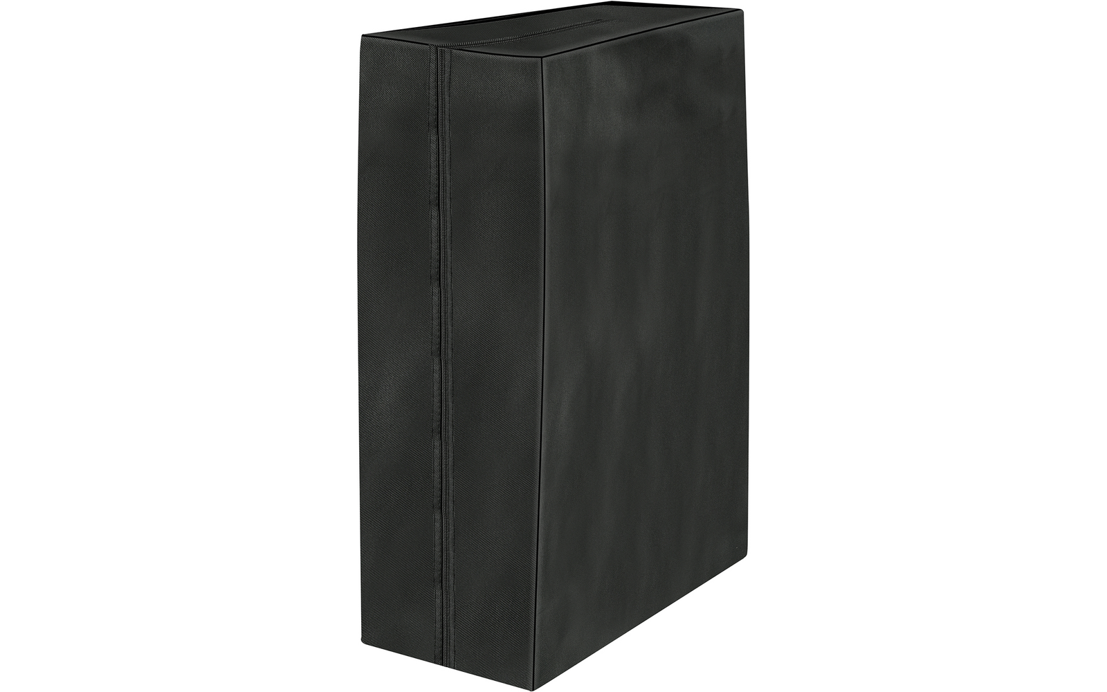 Schwarzer Ordner aufrecht, Rücken und Vorderseite sichtbar