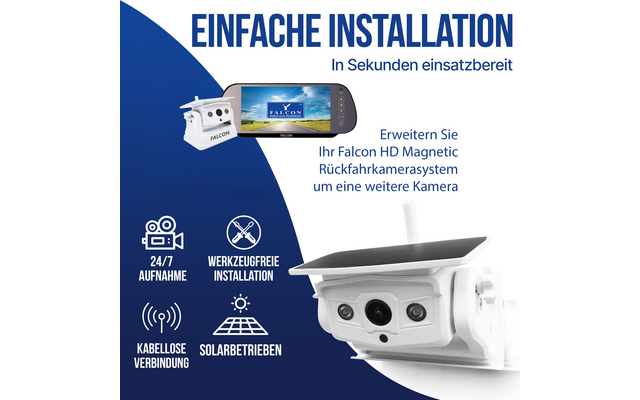 Produktbild Falcon Magnet Funkkamera Zusatzkamera kabellos bis 100 m 1