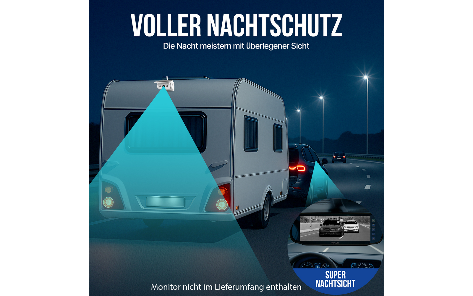 Produktbild Falcon Magnet Funkkamera Zusatzkamera kabellos bis 100 m 1