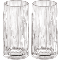Koziol Club No. 8 Superglas Longdrinkglas 300 ml 2er Set bruchsicher und isolierend crystal clear