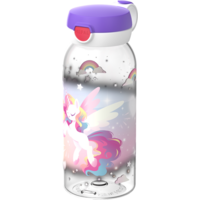 Mepal Campus Kinder-Trinkflasche mit Klappdeckel auslaufsicher 600 ml Unicorn Glow
