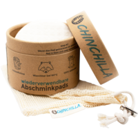 Tampons d&eacute;maquillants lavables en cellulose de bois et coton 10 pi&egrave;ces Chinchilla