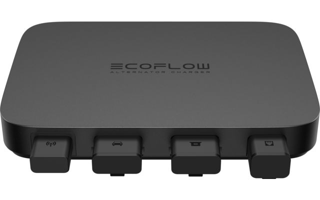 Black electronic device with multiple ports on one side