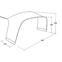 Connettore per tenda Outwell Wakefield per il collegamento del riparo Wakefield con la tenda XL