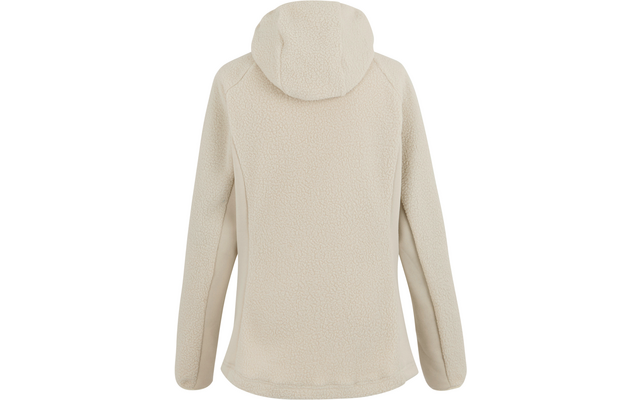 Beige Kapuzenpullover von hinten, mit langen Ärmeln