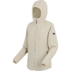 Beige Damenjacke mit Kapuze und Reißverschluss