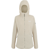 Beige Kapuzenjacke mit Reißverschluss und langen Ärmeln, von vorne sichtbar