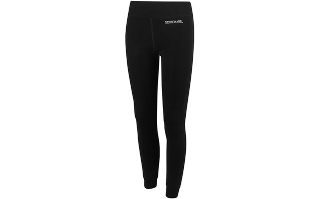 Schwarze Leggings mit hohem Bund, Vorderansicht