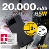 Kleines Produktbild Aqiila Powerbird Powerbank 65 W 20000 mAh 1