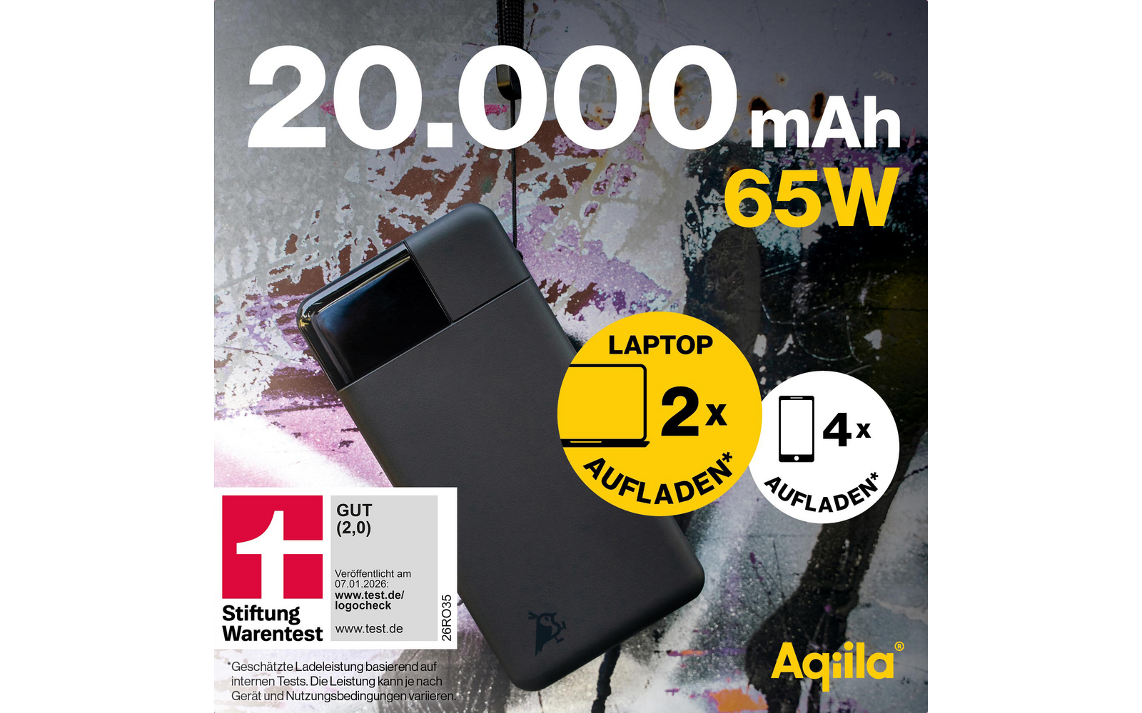 Produktbild Aqiila Powerbird Powerbank 65 W 20000 mAh 1