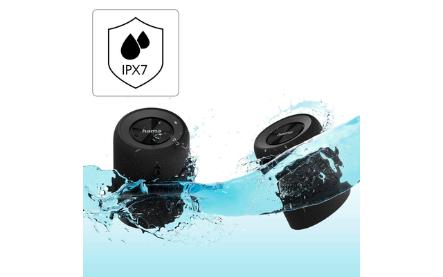 Hama Bluetooth Lautsprecher Twin 2.0 wasserdicht 20 W schwarz