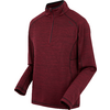 Rotes Langarmshirt mit Reißverschluss am Kragen