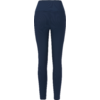 Leggings azul marino, talle alto, vista frontal, largo hasta el tobillo