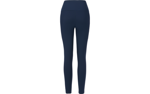 Leggings azul marino, talle alto, vista frontal, largo hasta el tobillo