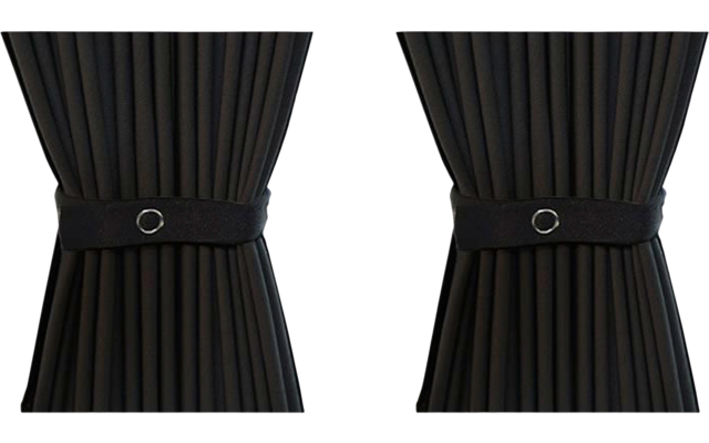 Kiravans curtain set 2 pieces for VW T5/T6 tailgate without wipers standard black