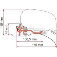 Fiamma Kit Ducato/Jumper/Boxer H2 awning bracket