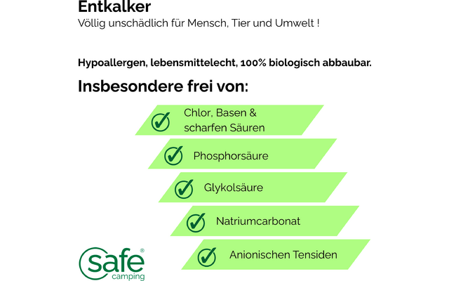 Product afbeelding Safe Camping Entkalker Entkalkungsmittel 1