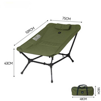 BusBoxx Defthike opvouwbare campingstoel hangmat stijl ligstoel groen