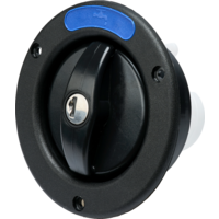 STS Tankeinf&uuml;llstutzen, kurz, &Oslash; 40 mm, m.Bel./Tankdeckel f&uuml;r Frischwasser, m. Bel., STS/Zadi Zyl., 1 Zyl/2 Schl, Schwarz