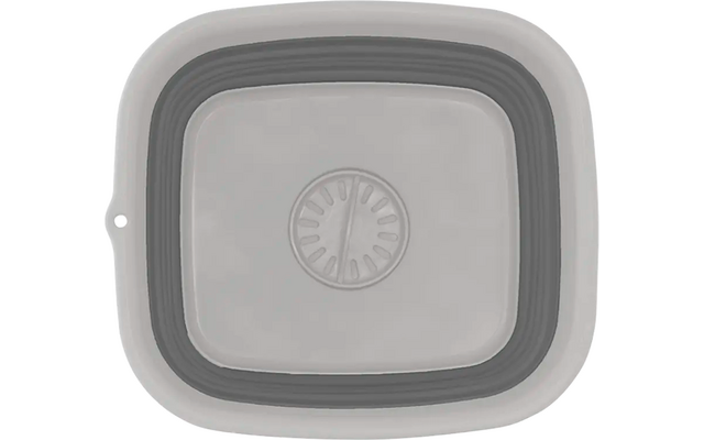 Vierkante inklapbare siliconen kom met geïntegreerd vergiet