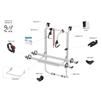 Pince pour tube &agrave; ressort Fiamma adaptable sur Carry Bike Ford Transit / Vivaro / Trafic / Trafic D / Trafic DL High Roof / Talento D / 200 D - Pi&egrave;ce d&eacute;tach&eacute;e Fiamma n&deg; 98656-509