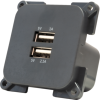Haba Steckdose C-line USB viereckig 5 Volt anthrazit