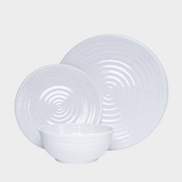 Flamefield melamine servies 12-delig Granite Pearl