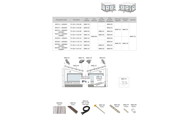 Fiamma Kit di montaggio Fast Clip per Tenda Privacy Room F80L - Ricambio Fiamma numero 98660-141