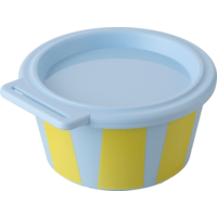 Koziol kom Nora Box met deksel 250 ml Stripes sweet blue