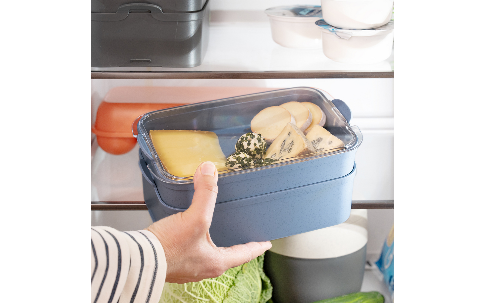 Produktbild Koziol Stakk Bentobox 2 Lunchboxset 3 teilig mit 2 Boxen / 1 Deckel 2 Liter  1
