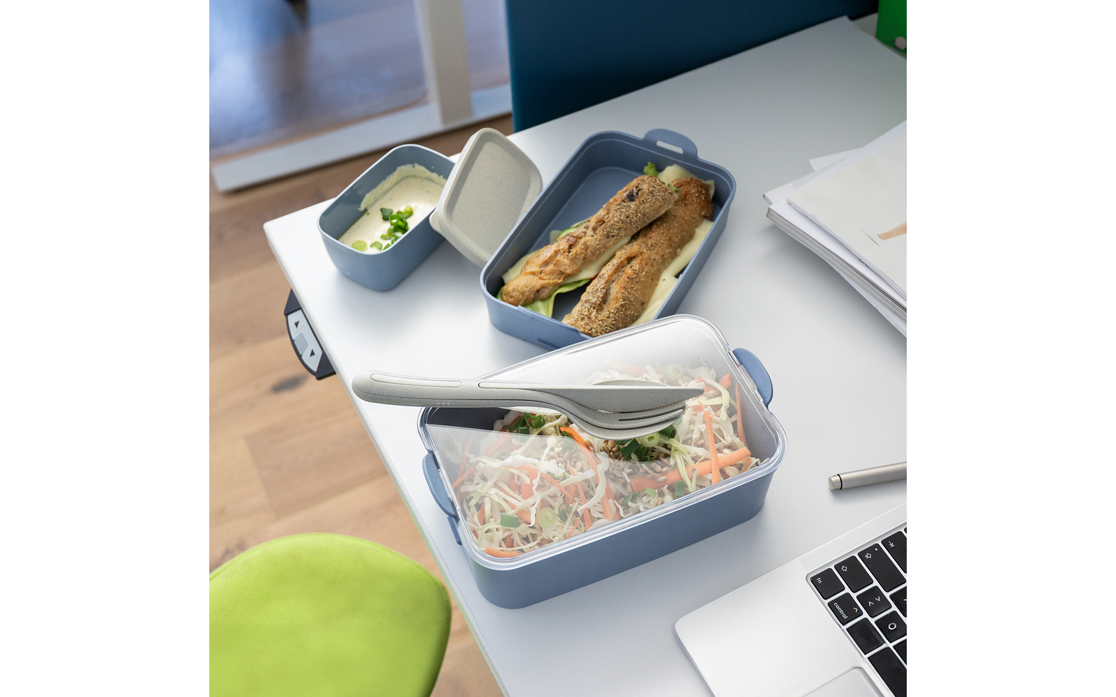 Produktbild Koziol Stakk Bentobox 2 Lunchboxset 3 teilig mit 2 Boxen / 1 Deckel 2 Liter  1