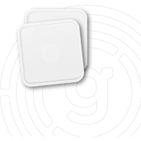 Gelmags Nano-Gel-Untersetzer 2.0 eckig 9 x 9 cm 2-teilig wei&szlig;