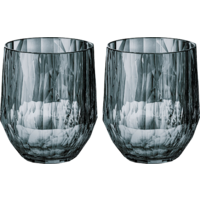 Koziol Superglass CLUB Nr. 23 Set van 2 200 ml transparent grey