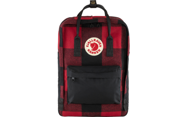 Fjällräven Kanken Re-Wool 15 inch laptop backpack 18 liter Red-Black