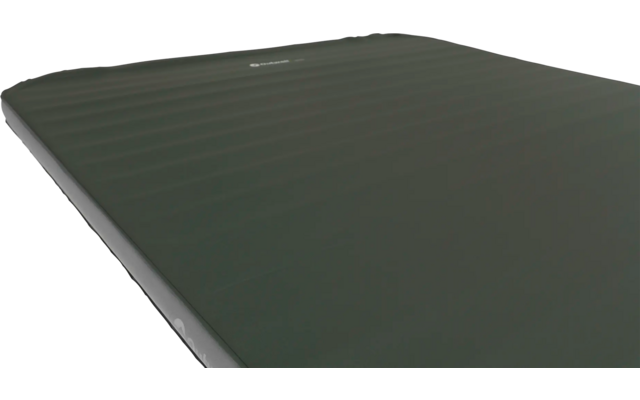 Groene opblaasbare slaapmat met horizontale luchtkamers