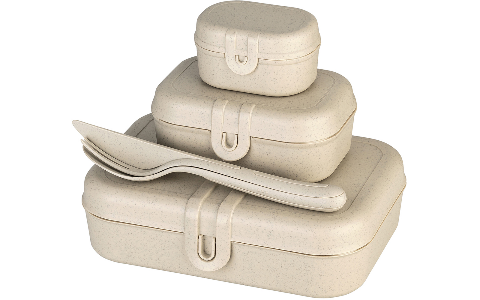 Image du produit Set de bo&icirc;te &agrave; lunch avec set de couverts 4 pi&egrave;ces nature fleur bleue Pascal Koziol 1