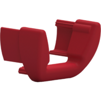 Fiamma railbevestiging rood geschikt voor Carry Bike Backpack 4x4 / Rail Quick C - Fiamma onderdeelnummer 98656-489