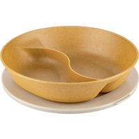 Assiette à compartiment Koziol Connect Separee avec couvercle 1,5 litre nature wood