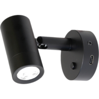 Frilight Aufbauspot Mini Tube D4 mit USB-C Ladeanschluss schwarz