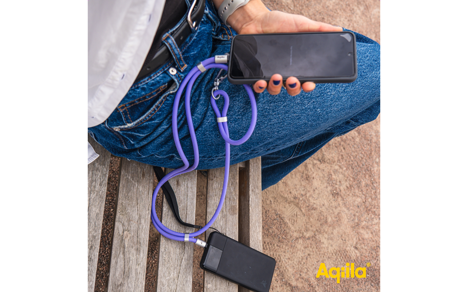 Product afbeelding Aqila Lanyard Power Cable Smartphone-Trageband mit USB-C 60 W 1