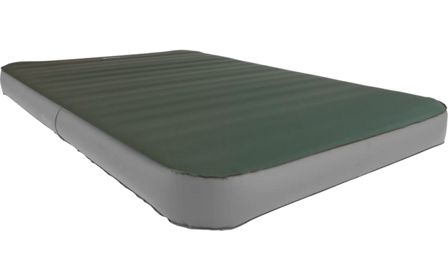 Rechthoekig luchtbed met donkergroene bovenkant en grijze randen