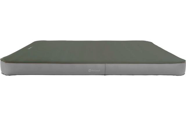 Grijze opblaasbare matras op witte achtergrond