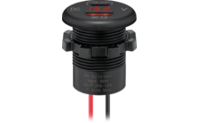 Chargeur double encastré USB-A et USB-C avec technologie de charge rapide et affichage LED 12 V / 24 V Wentronic