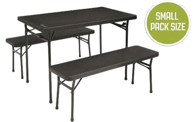 Set picnic Outwell Pemberton tavolo con panche 3 pezzi nero