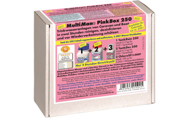 Set disinfezione acqua potabile MultiMan MultiBox PinkBox 250