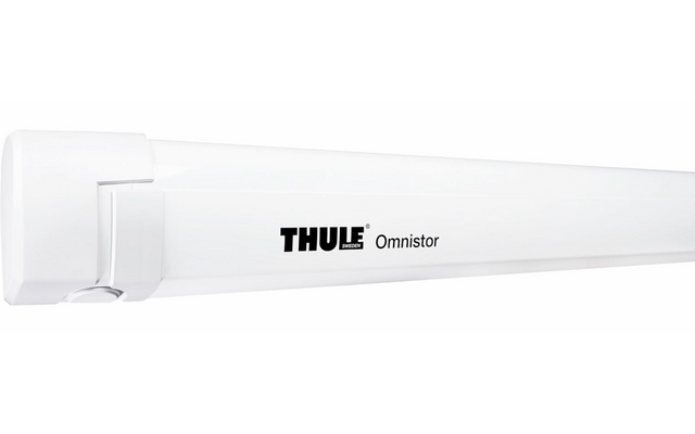 Product afbeelding Thule Omnistor 5200 Wandmarkise motorisiert Geh&auml;use Wei&szlig; Tuchfarbe Mystic Grey 5 Meter 1