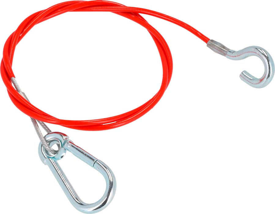 2 Abreißseile Für Anhänger 1m - Sicherheitsseile Mit Haken Für Wohnwagen